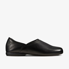Harston Elite Slipper Black Leather | Clarks outlet