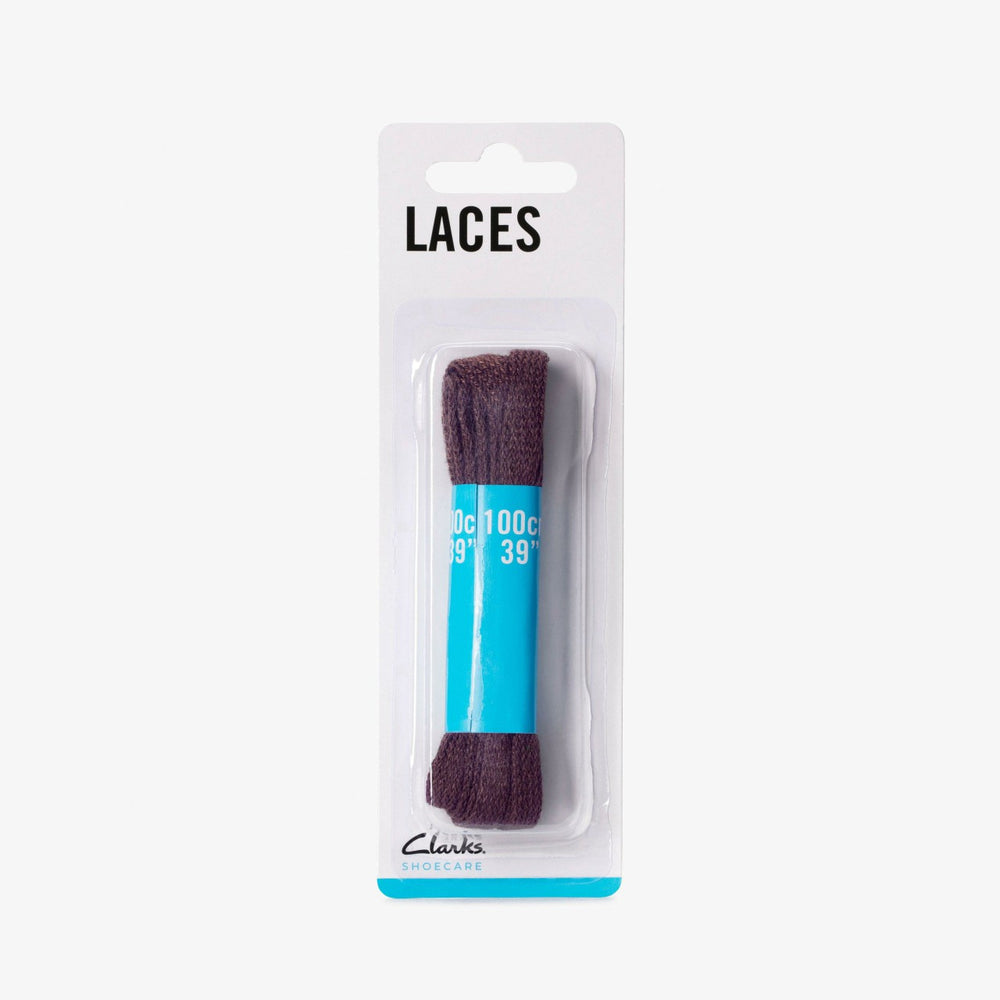100cm Flat Lace Brown | Clarks online