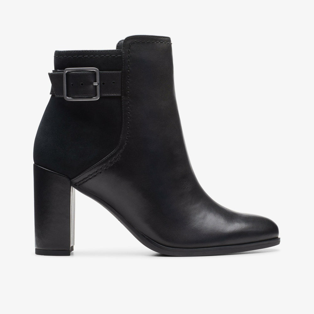 Freva 85 Buckle Black Leather | Clarks discount