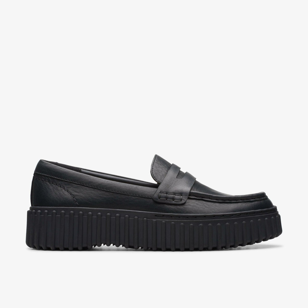 Torhill Penny Loafer Black Leather | Clarks outlet