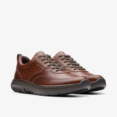 Clarks Pro Lace Dark Tan Leather | Clarks on Sale