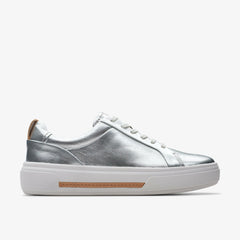 Hollyhock Walk Silver Leather | Clarks for sale