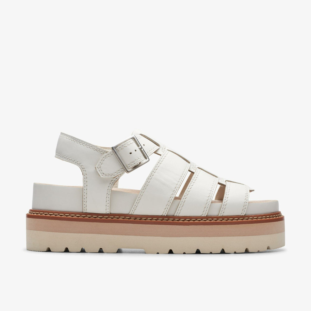 Orianna Twist Off White Leather | Clarks Sale