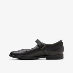 Lock Magic Kid Black Leather | Clarks on Sale