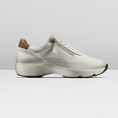 Tivoli Zip Off White Leather | Clarks discount
