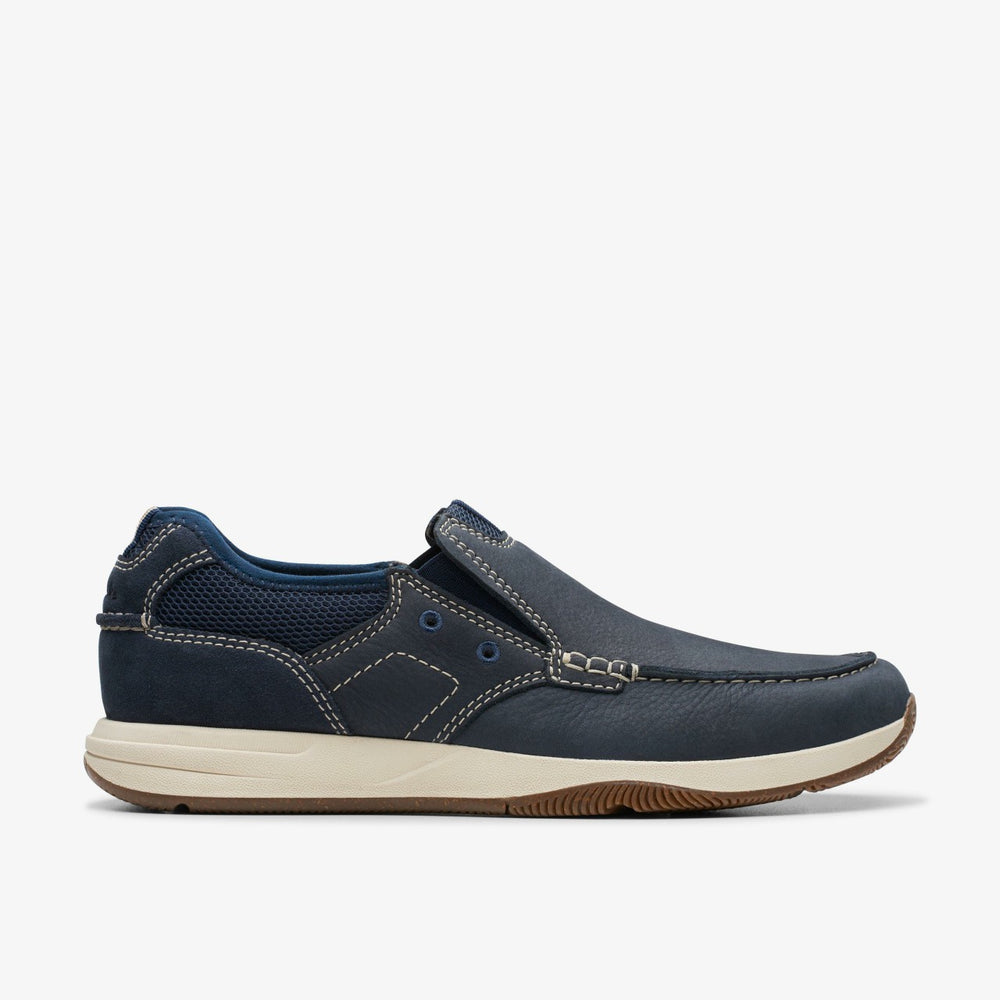Sailview Step Loafer Navy Nubuck | Clarks for sale