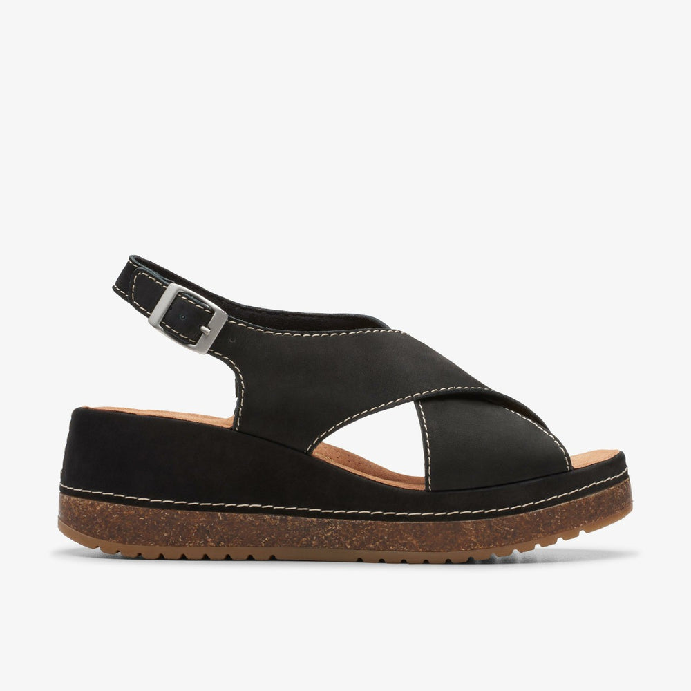 Kassanda Step Black Nubuck | Clarks discount