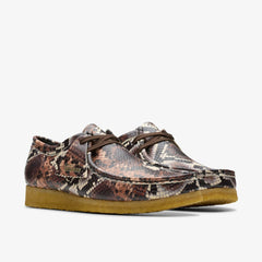 Wallabee Brown Snake Print | Clarks on Sale