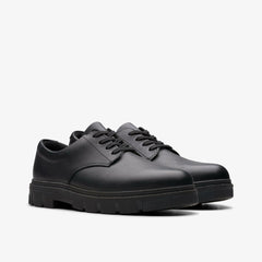 Lorcam Loop Youth Black Leather | Clarks Sale