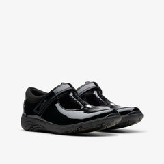 Relda Gem Kid Black Patent | Clarks discount