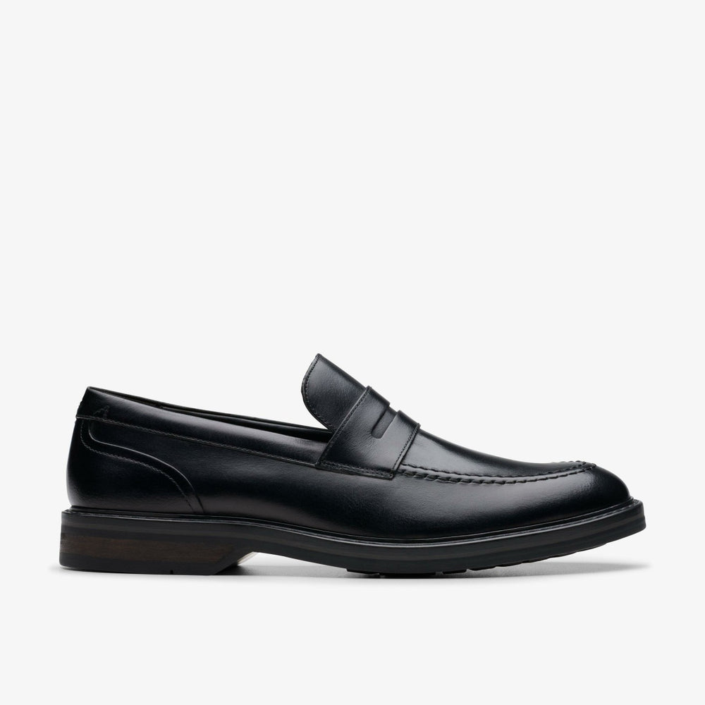 Aldwin Step Loafer Black Leather | Clarks on Sale