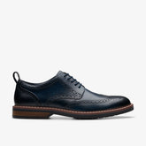 Aldwin Limit Brogue Navy Leather | Clarks on Sale
