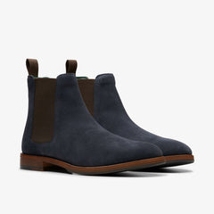 Craft James Top Chelsea Boot Navy Suede | Clarks online