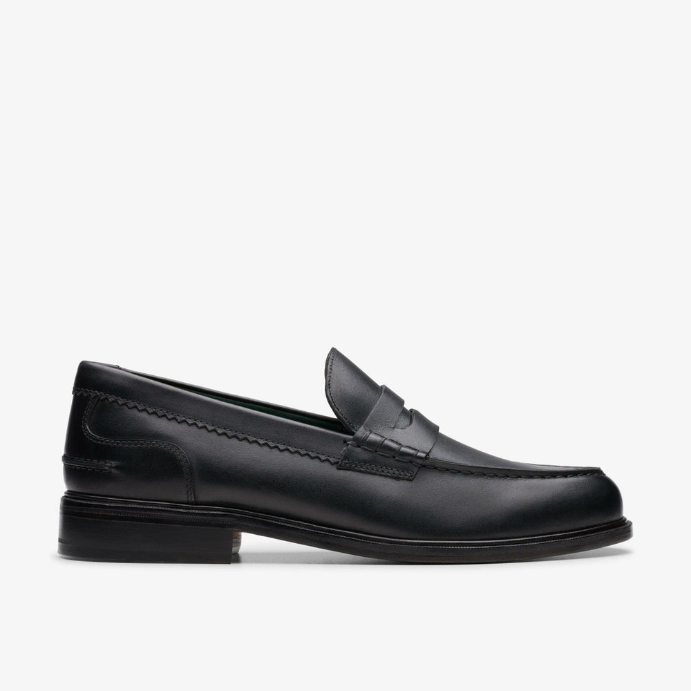 Craft James Lo Loafer Black Leather | Clarks for sale