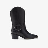Morzine Rise Black Leather | Clarks for sale