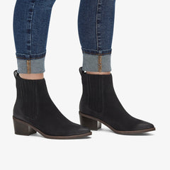 Morzine Top Ankle Boot Black Suede | Clarks discount