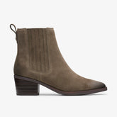 Morzine Top Ankle Boot Mole Grey Suede | Clarks for sale