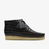 Wallabee Boot Black Crocodile Distress | Clarks for sale