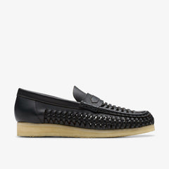 Wallabee Penny Weave Black Leather | Clarks online