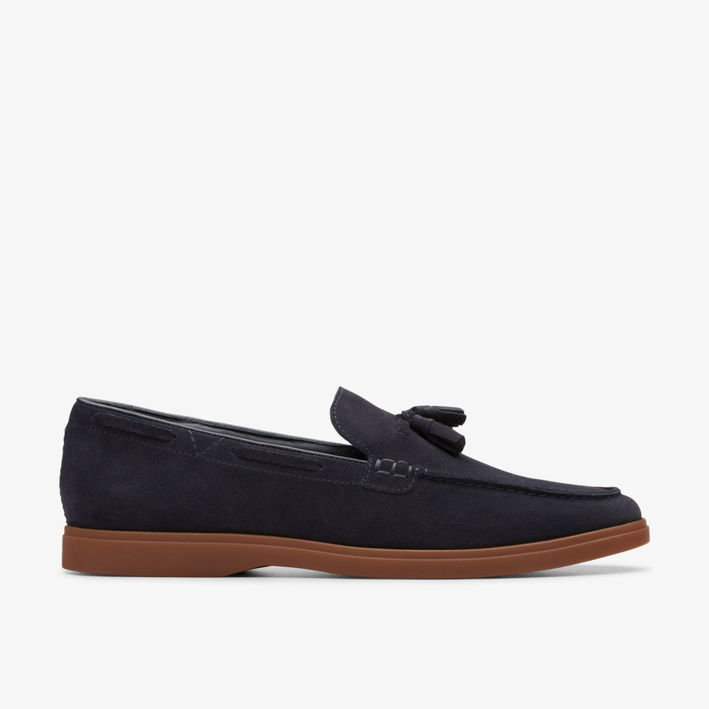 Torford Tassel Navy Suede | Clarks outlet