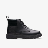 Lorcam Trail Kid Black Leather | Clarks on Sale