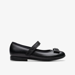 Finja Tap Kid Black Leather | Clarks on Sale
