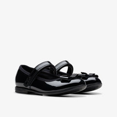 Finja Tap Kid Black Patent | Clarks for sale