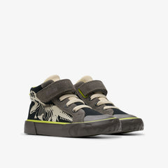 Foxing Rex Hi Toddler Black Canvas | Clarks for sale