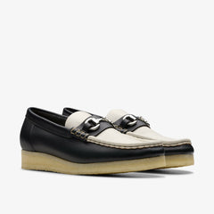 Wallabee Loafer HBIT Black/White Leather | Clarks online