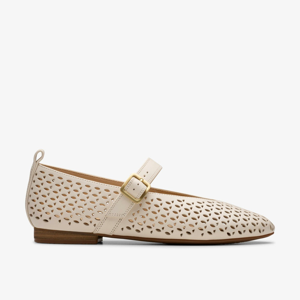 Fawna Jane Cream Leather | Clarks for sale