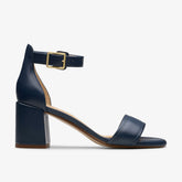 Ezoria Mae Navy Leather | Clarks outlet