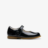 Drew Tap Toddler Black Patent | Clarks for sale