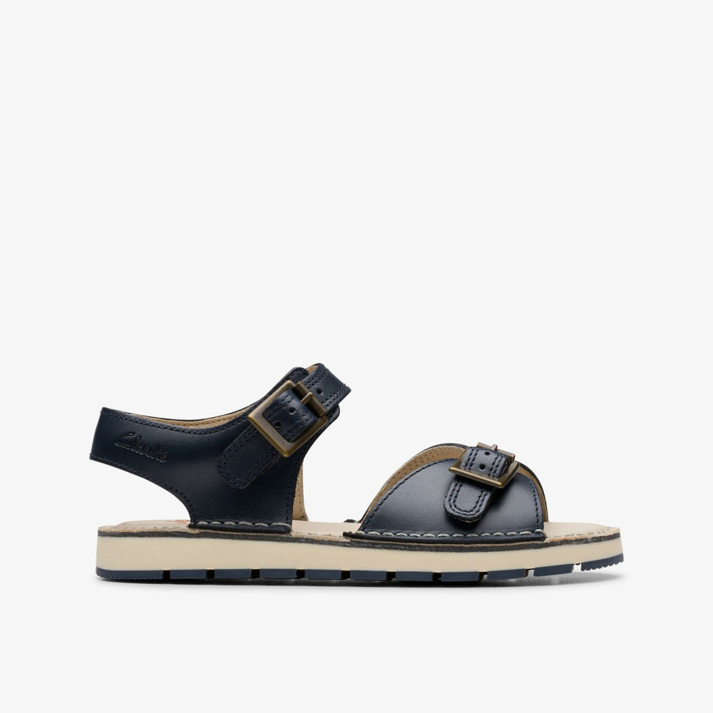 Playsun Kid Navy Leather | Clarks Sale