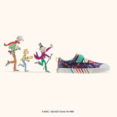 Roald Dahl Charlie & the Chocolate Factory Foxing Mix Kid Purple Canvas | Clarks Sale