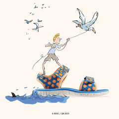 Roald Dahl James & the Giant Peach Surfing Air Kid Blue | Clarks discount