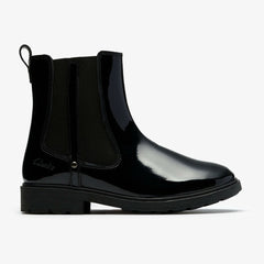 Astrol Orin Kid Black Patent | Clarks outlet