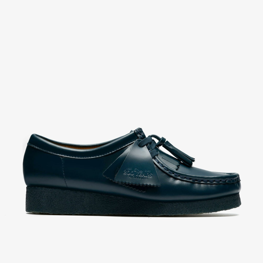 Wallabee Dark Teal Leather | Clarks online