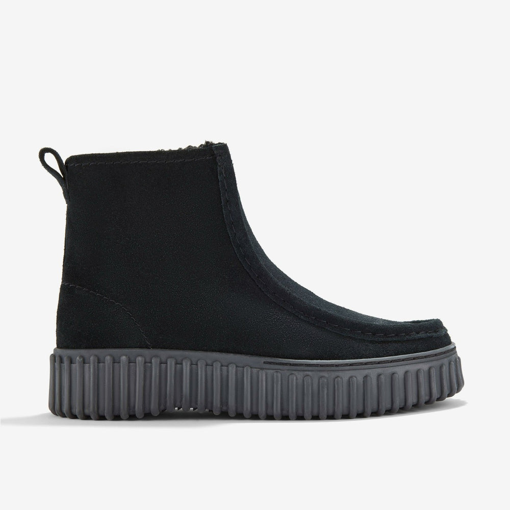 Torhill Cozy Black Warmlined Suede | Clarks online