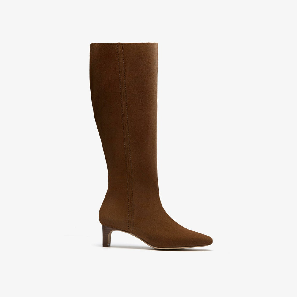 Edina Tall Walnut Suede | Clarks Sale