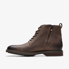 Aldwin Cap Brown Leather | Clarks for sale