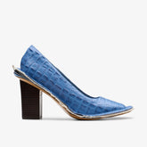 Martine Rose Heel Womens Blue Leather | Clarks on Sale