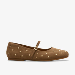 Livia Stud Walnut Suede | Clarks Sale