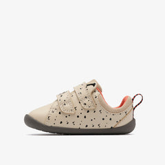 Roamer Wish Toddler Off White Print | Clarks on Sale