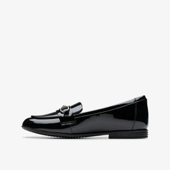 Finja Loafer Older Black Patent | Clarks discount