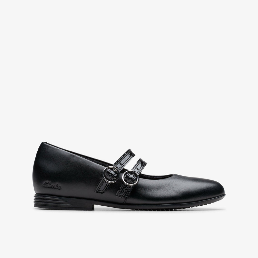 Finja Bar Older Black Leather | Clarks on Sale