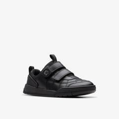 Laser Cross Kid Black Leather | Clarks outlet