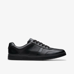 Disco Pace Youth Black Leather | Clarks for sale