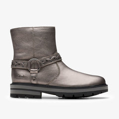 Prague Shine Kid Pewter Metallic | Clarks discount