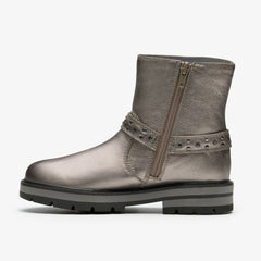 Prague Shine Kid Pewter Metallic | Clarks discount