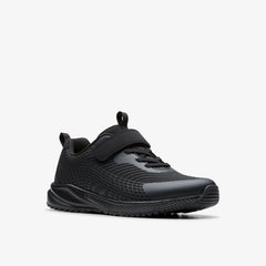 Deyes Dash Youth Black/Black | Clarks discount